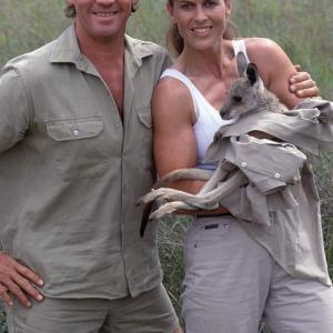 Steve Irwin and Terri Irwin in The Crocodile Hunter Collision Course 2002