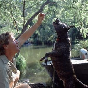 STEVE IRWIN and his dog SUI