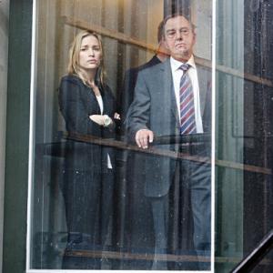 Still of Piper Perabo and Gregory Itzin in Covert Affairs (2010)