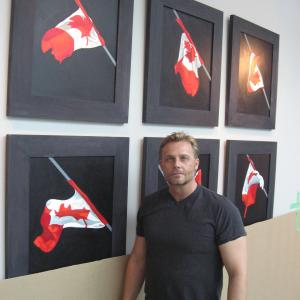 AJ on set of Being Erica Filming at the home of the famous Canadian painter Charles Pachter