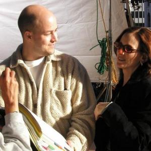 Actress Marlee Matlin and VFX Supervisor Evan Jacobs on the set