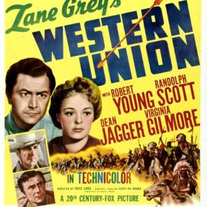 Randolph Scott Robert Young Virginia Gilmore and Dean Jagger in Western Union 1941