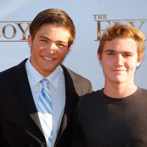 Actors Reiley McClendon and Jesse James at THE FLYBOYS premiere