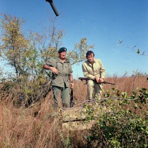 Still of John Wayne and David Janssen in The Green Berets 1968