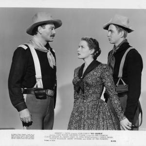 Still of Maureen O'Hara, John Wayne and Claude Jarman Jr. in Rio Grande (1950)