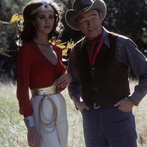 Still of Roy Rogers and Lynda Carter in Wonder Woman (1975)
