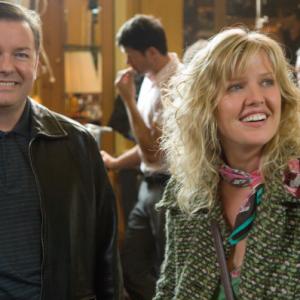 Ricky Gervais and Ashley Jensen in Extras 2005