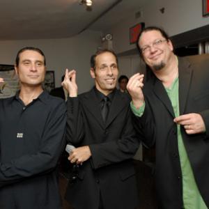 Penn Jillette Paul Provenza and Peter Adam Golden at event of The Aristocrats 2005