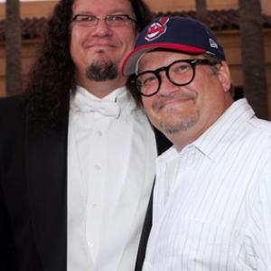 Drew Carey and Penn Jillette at event of The Aristocrats 2005