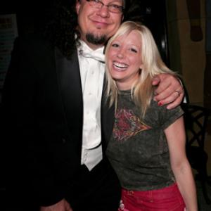 Penn Jillette and Courtney Peldon at event of The Aristocrats 2005