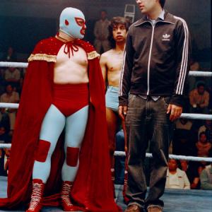 Still of Jack Black Jared Hess and Hctor Jimnez in Nacho Libre 2006