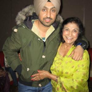 Balinder with Daljit Dosanjh-the star of Jat and Juliet and jat and Juliet #2. Photo taken at the wrap party .