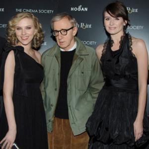 Woody Allen, Scarlett Johansson and Emily Mortimer at event of Match Point (2005)