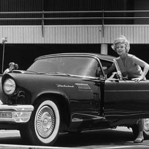 Glynis Johns with her 1956 Thunderbird C 1956