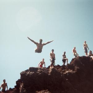 Diving off the Black Rock cliffs of Maui, Hawaii