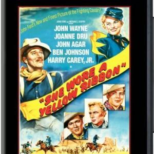John Wayne, John Agar, Harry Carey Jr., Joanne Dru and Ben Johnson in She Wore a Yellow Ribbon (1949)