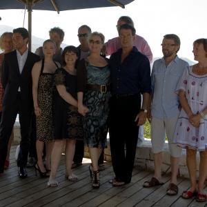 Pierce Brosnan Colin Firth Meryl Streep Catherine Johnson Dominic Cooper and Amanda Seyfried at event of Mamma Mia! 2008