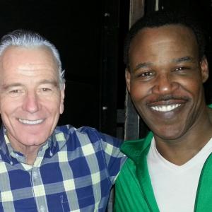Bryan Cranston and Danny Johnson backstage at All The Way on Broadway