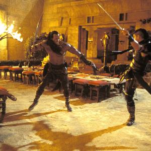 Still of Steven Brand and Dwayne Johnson in The Scorpion King (2002)