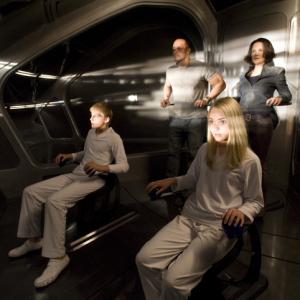 Still of Carla Gugino Dwayne Johnson AnnaSophia Robb and Alexander Ludwig in Race to Witch Mountain 2009