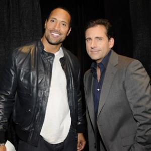 Steve Carell and Dwayne Johnson at event of 2008 MTV Movie Awards (2008)