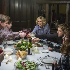 Still of Vera Farmiga Freddie Highmore Kenny Johnson Max Thieriot and Olivia Cooke in Bates Motel 2013