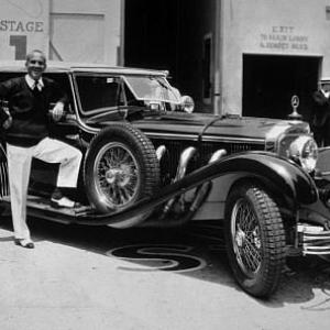 Al Jolson with his 1930 Mercedes 