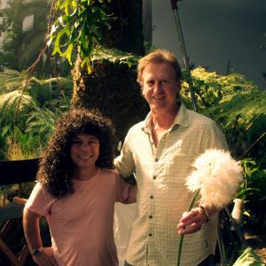 Bruce on the set with standin Joe while directing Earthsong for Michael Jacksons This is It world tour 3D movies