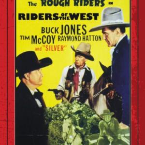 Tim McCoy Raymond Hatton and Buck Jones in Riders of the West 1942