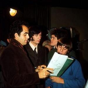 Monkees The Micky Dolenz Mike Nesmith and David Jones behind the scenes 1967 NBC