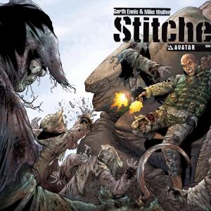 Tank on cover of Stitched #1