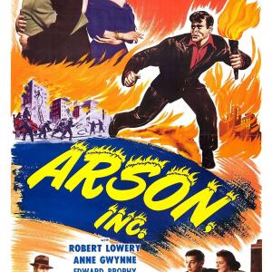 Edward Brophy Anne Gwynne Marcia Mae Jones and Robert Lowery in Arson Inc 1949