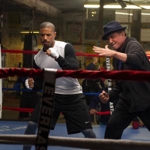 Sylvester Stallone and Michael B Jordan in Creed 2015