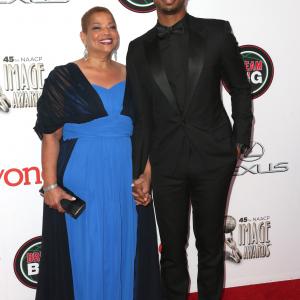 Actor Michael B. Jordan (R) and mother Donna Jordan attend the 45th NAACP Image Awards presented by TV One at Pasadena Civic Auditorium on February 22, 2014 in Pasadena, California.