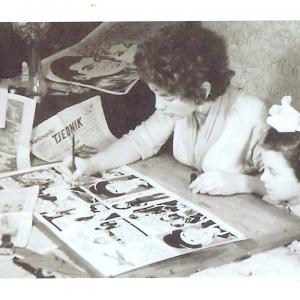 Marija as 18 year old comic strip artist for a weekly paper