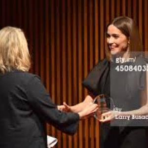 NYWIFT 2014 Accepting Award from Rose Byrne