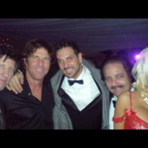 Dennis Quaid, David Kallaway, Ron Jeremy Playboy Mansion New Years Eve