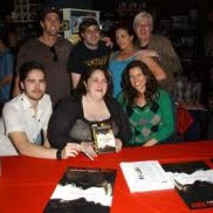 Rolfe with NIGHTMARE MAN cast and crew at signing