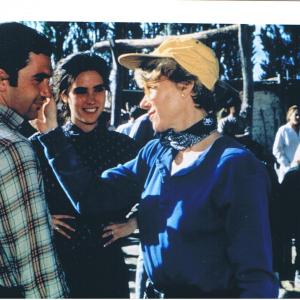 Betty Kaplan directing Antonio Banderas and Jennifer Connelly in OF LOVE AND SHADOWS.