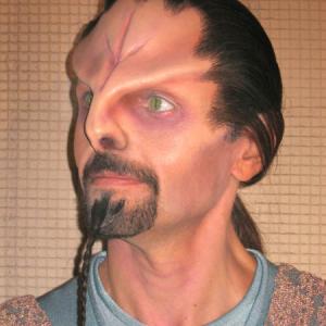 Momchil Karamitev aka Max Freeman in makeup for guest role on Star Trek Enterprise