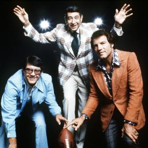 Howard Cosell Frank Gifford and Alex Karras at event of NFL Monday Night Football 1970