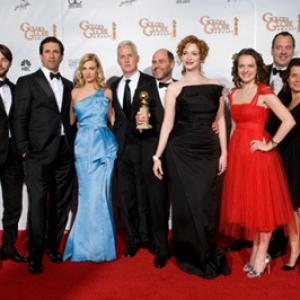 The Golden Globe Awards  66th Annual Arrivals Jon Hamm January Jones John Slattery Matthew Weiner Elisabeth Moss Christina Hendricks Vincent Kartheiser