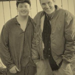 Noah Munck and Jo Kastner on the set of Tom Sawyer  Huckleberry Finn