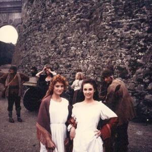 Bill & Ted's Excellent Adventure. Kimberley Kates, Diane Franklin. The Princesses in front of the Castle Orsini.