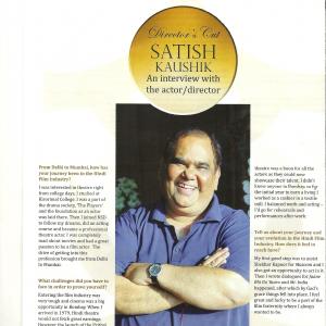 Satish Kaushik An interview with the actordirector