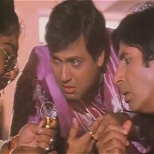 A still from Movie Chote Miyan Bade Miyan with Govinda and Amitabh Bachchan.