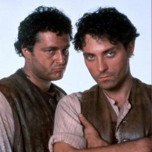Ivan Kaye and Rufus Sewell in Cold Comfort Farm