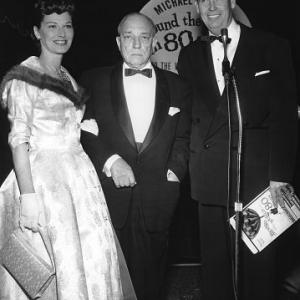 Buster Keaton, Eleanor Keaton, AROUND THE WORLD IN 80 DAYS, premiere, United Artists, 1956, **I.V.