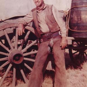Don Keefer on the set of Rawhide 1960