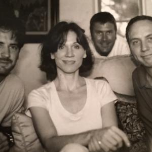 Producer Wayne Keeley and CoProducer James Scura with Marilu Henner on set of The Titanic Chronicles